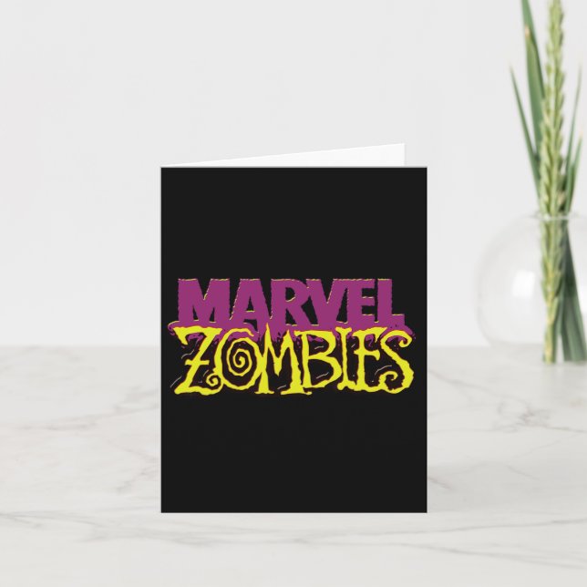Marvel Zombies Official Colour Logo Halloween  Card (Front)