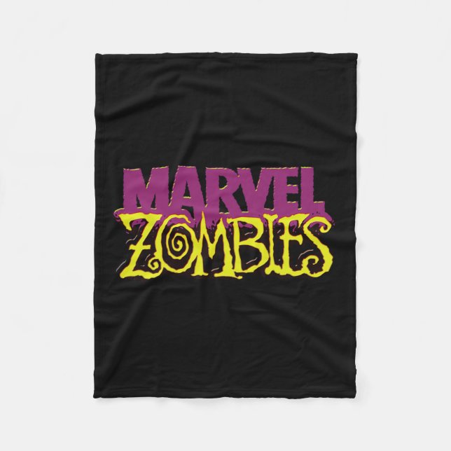 Marvel Zombies Official Colour Logo Halloween  Fleece Blanket (Front)