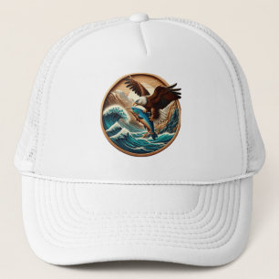 Marvellous Eagle Swooping Down to Catch Fish Trucker Hat