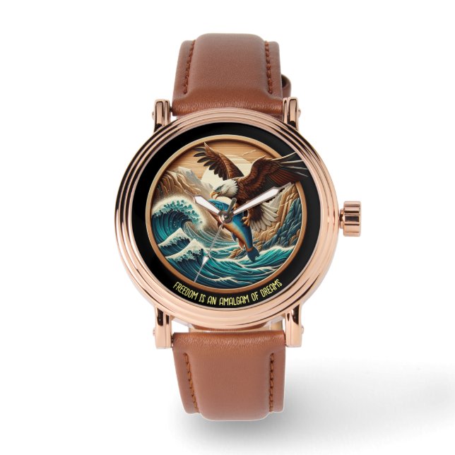 Marvellous Eagle Swooping Down to Catch Fish  Watch (Front)