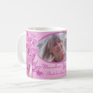 Marvellous Mum purple orchid photo mug