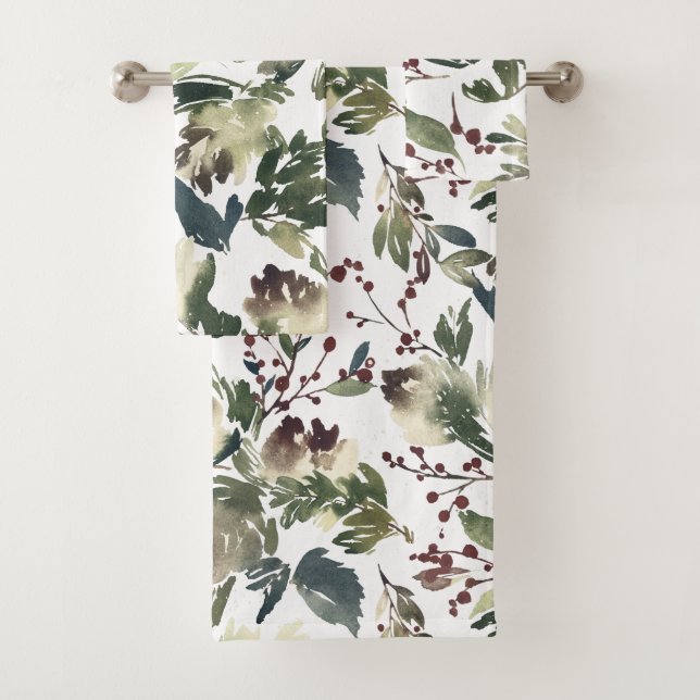 Marvellous Winter Foliage Bath Towels (Insitu)