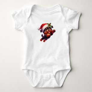 Marvelous Christmas Puppy Baby Bodysuit