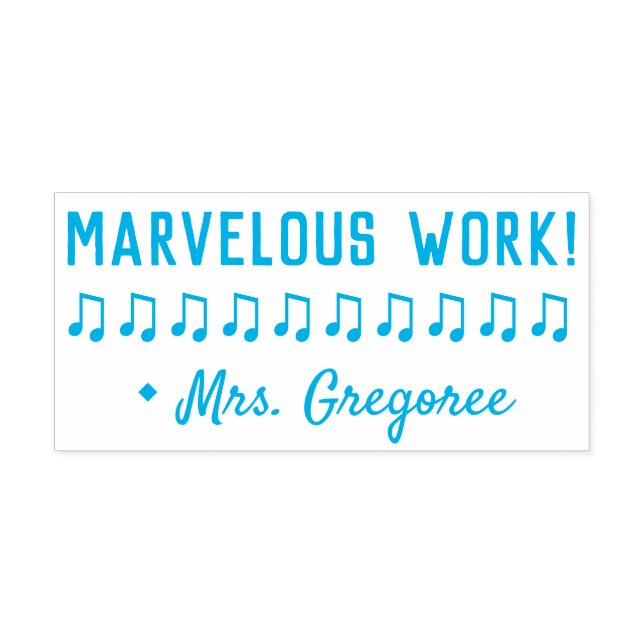 "MARVELOUS WORK!" Acknowledgement Rubber Stamp (Design)