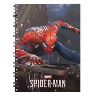 Marvel's Spider-Man   Landing on Webbed Helicopter Notebook