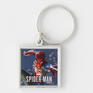 Marvel's Spider-Man   Web Shooting Through city Key Ring