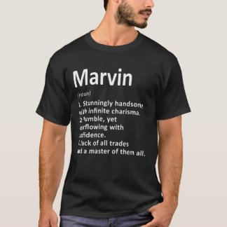 Marvin Definition Personalised Name Funny Birthday T-Shirt