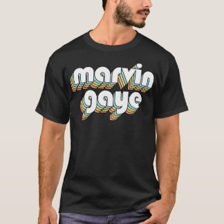 Marvin Gaye Retro Rainbow Typography Faded Style T-Shirt