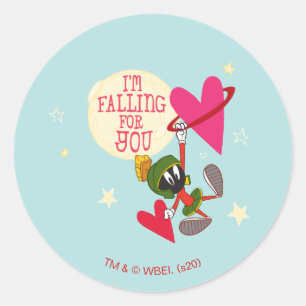 MARVIN MARTIAN™ - I'm Falling For You Classic Round Sticker