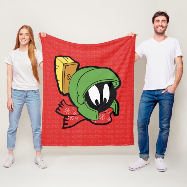 MARVIN MARTIAN™ "Outta This World" Holiday Fleece Blanket (In Situ)