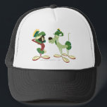 MARVIN THE MARTIAN™ and K-9 Trucker Hat<br><div class="desc">Marvin and K-9 saluting</div>