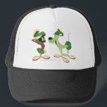 MARVIN THE MARTIAN™ and K-9 Trucker Hat<br><div class="desc">Marvin and K-9 saluting</div>