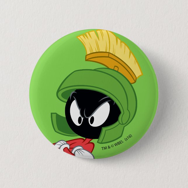 MARVIN THE MARTIAN™ | Arms Crossed 6 Cm Round Badge (Front)