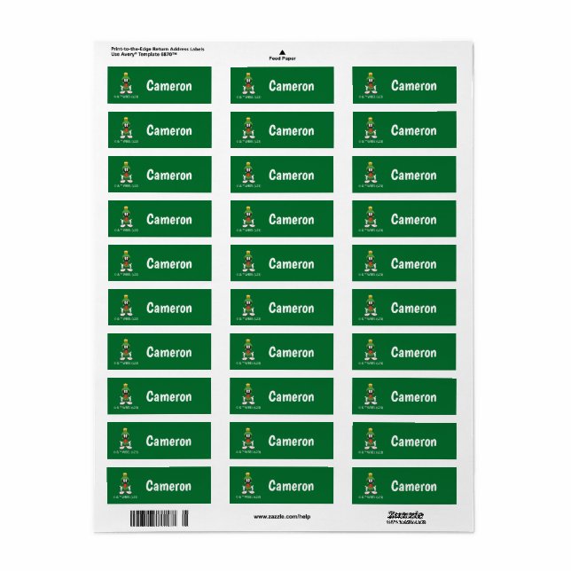 MARVIN THE MARTIAN™ Arms Open Return Address Label (Full Sheet)