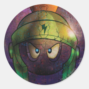 MARVIN THE MARTIAN™ Battle Hardened Classic Round Sticker