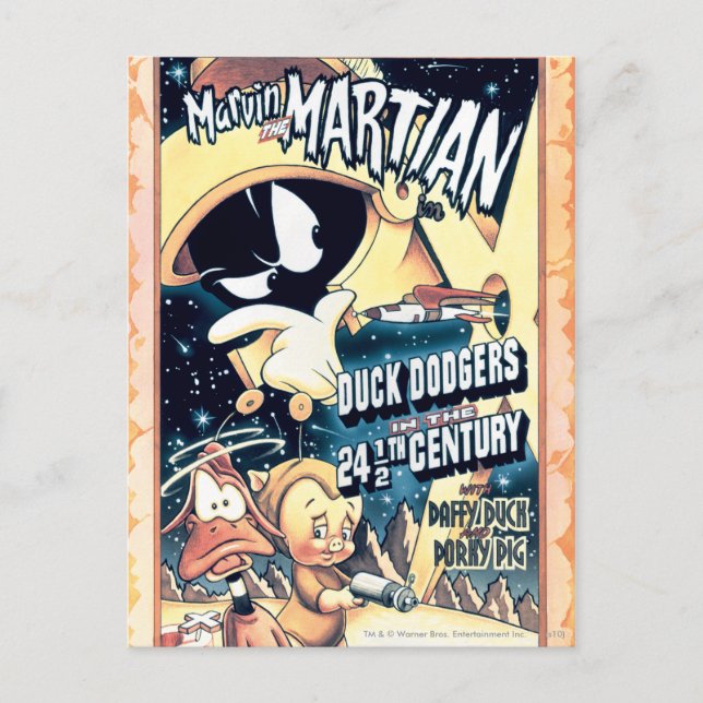 MARVIN THE MARTIAN™, DAFFY DUCK™ and Elmer Postcard (Front)