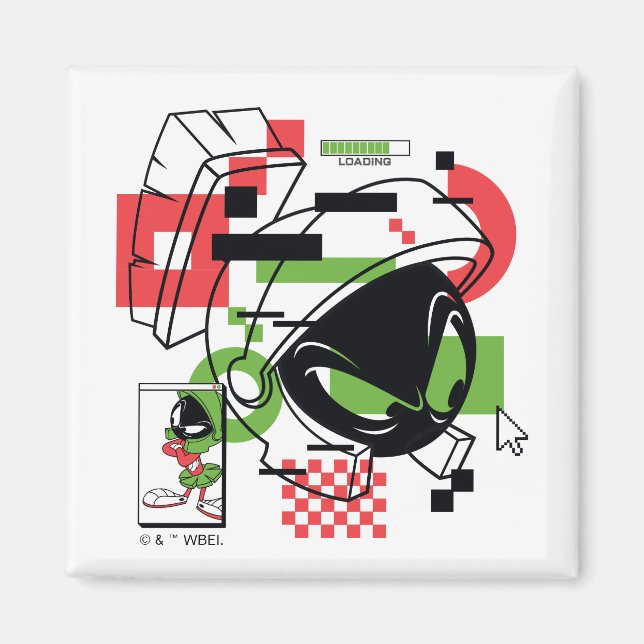 MARVIN THE MARTIAN™ Glitch Magnet (Front)