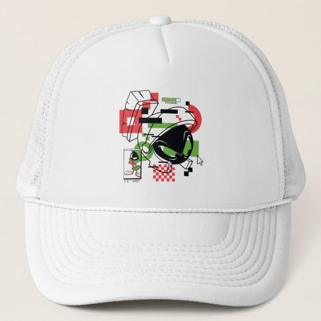 MARVIN THE MARTIAN™ Glitch Trucker Hat (Front)