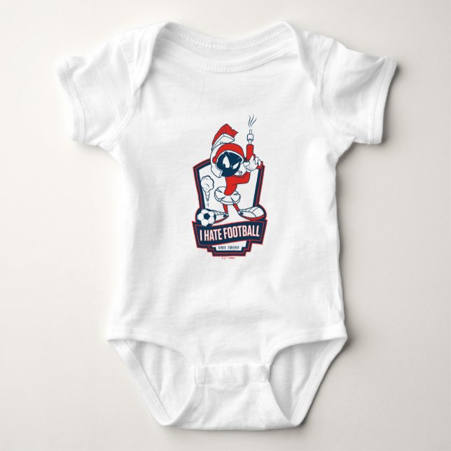 MARVIN THE MARTIAN™ "I Hate Football" Graphic Baby Bodysuit (Front)