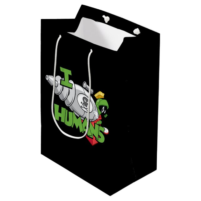 MARVIN THE MARTIAN™ I Laser Humans Medium Gift Bag (Front Angled)