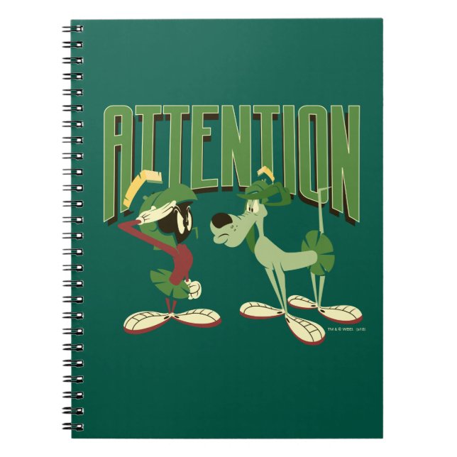 MARVIN THE MARTIAN™ & K-9 "Attention" Notebook (Front)