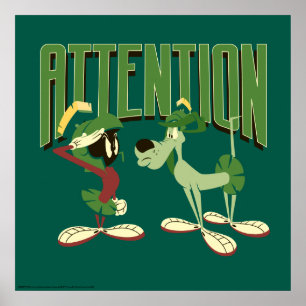 MARVIN THE MARTIAN™ & K-9 "Attention" Poster