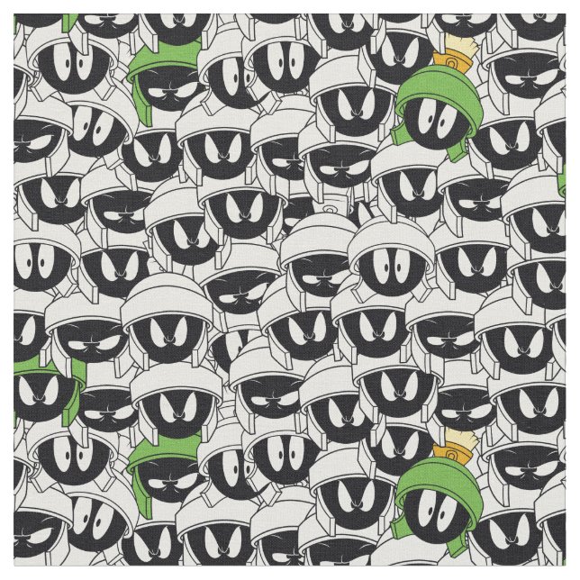 MARVIN THE MARTIAN™ Line Art Colour Pop Pattern Fabric (Close Up)