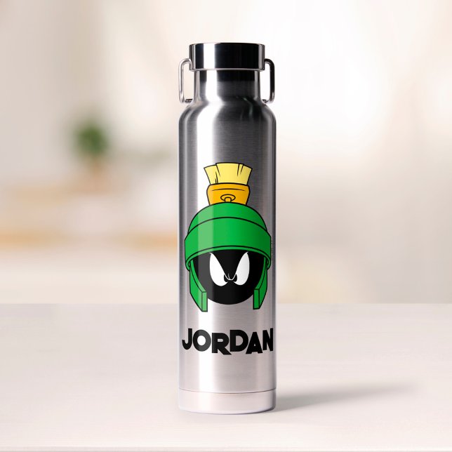 MARVIN THE MARTIAN™ Mad  | Add Your Name Water Bottle (Creator Uploaded)