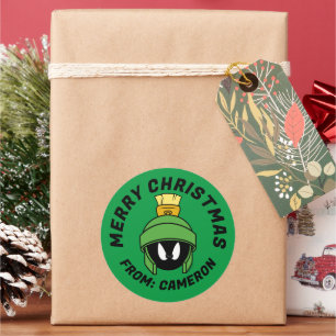MARVIN THE MARTIAN™ Mad   Merry Christmas Classic Round Sticker