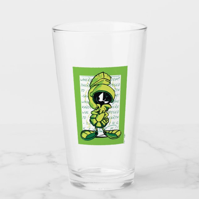 MARVIN THE MARTIAN™ Quote Sketch Glass (Front)