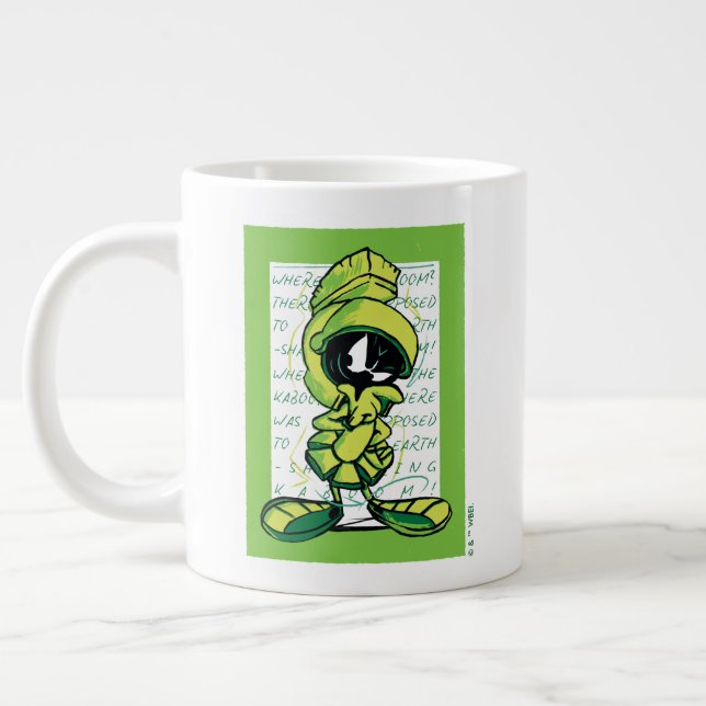 MARVIN THE MARTIAN™ Quote Sketch Large Coffee Mug (Left)