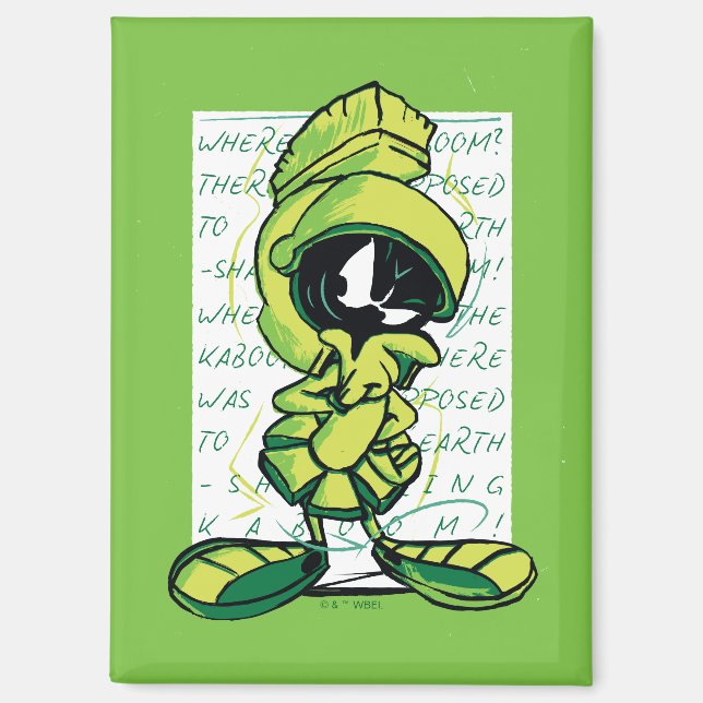 MARVIN THE MARTIAN™ Quote Sketch Magnet (Front)
