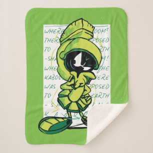 MARVIN THE MARTIAN™ Quote Sketch Sherpa Blanket