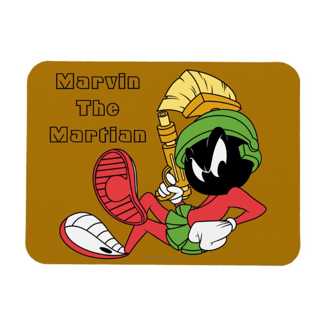 MARVIN THE MARTIAN™ Reclining With Laser Magnet (Horizontal)