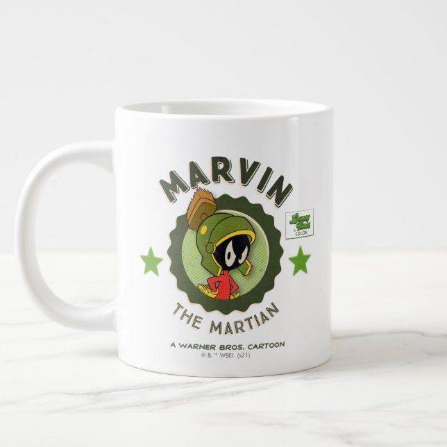MARVIN THE MARTIAN™ Retro Lobby Card Large Coffee Mug (Left)
