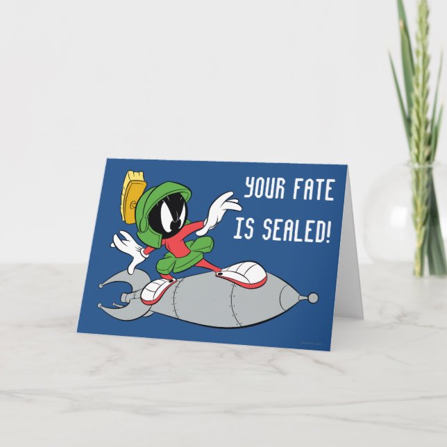 MARVIN THE MARTIAN™ Riding Rocket Card (Front)