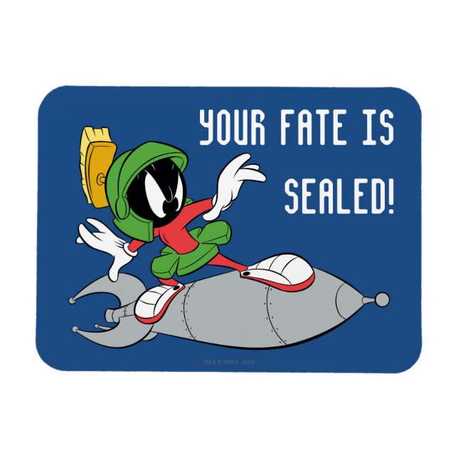 MARVIN THE MARTIAN™ Riding Rocket Magnet (Horizontal)