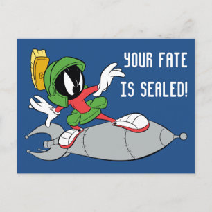 MARVIN THE MARTIAN™ Riding Rocket Postcard