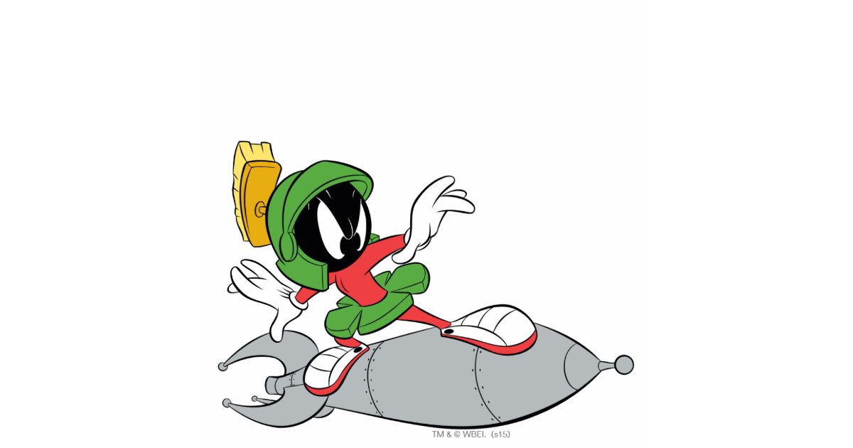 MARVIN THE MARTIAN Riding Rocket Standing Photo Sculpture Zazzle