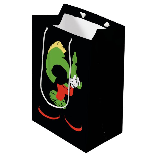 MARVIN THE MARTIAN™ Silhouette With Raygun Medium Gift Bag (Front Angled)