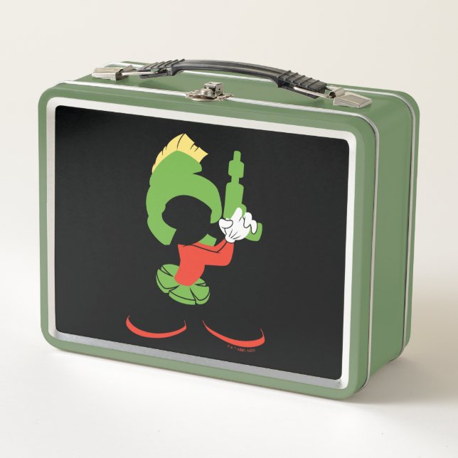 MARVIN THE MARTIAN™ Silhouette With Raygun Metal Lunch Box (Front)