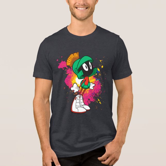 MARVIN THE MARTIAN™ Standing On Heels Tri-Blend Shirt (Front)