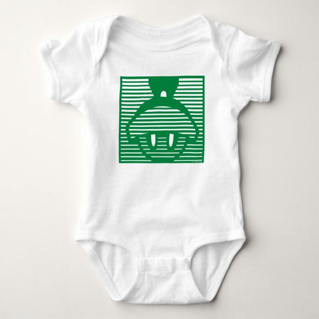 MARVIN THE MARTIAN™ Striped Icon Baby Bodysuit (Front)