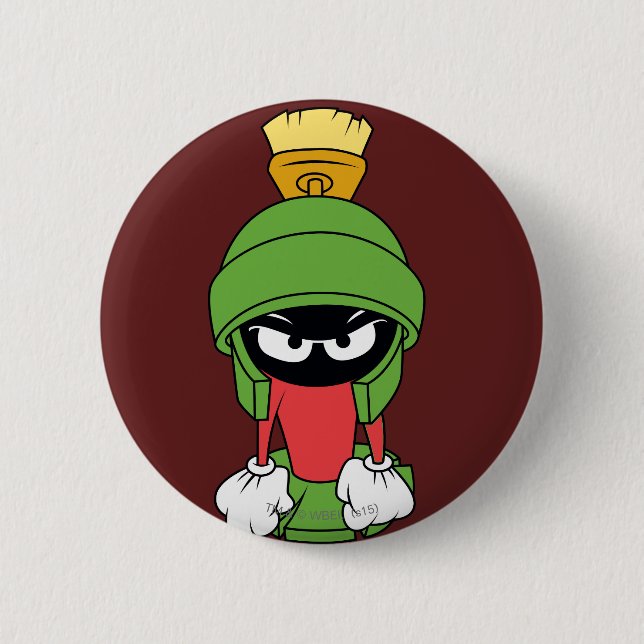 MARVIN THE MARTIAN™ Upset 6 Cm Round Badge (Front)