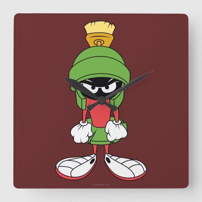 MARVIN THE MARTIAN™ Upset Square Wall Clock (Front)