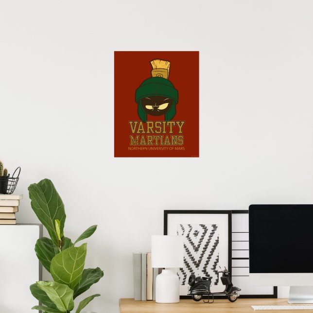 MARVIN THE MARTIAN™ Varsity Collegiate Graphic Poster (Home Office)