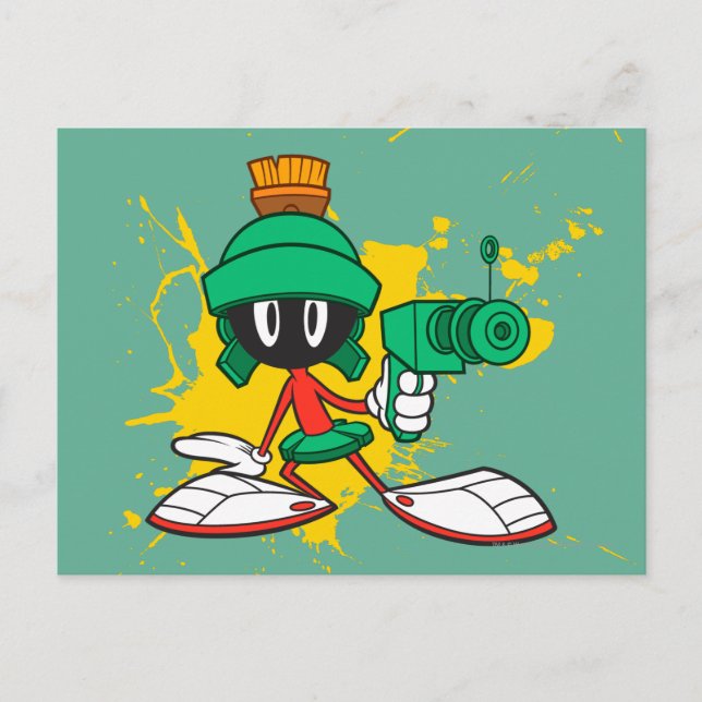 MARVIN THE MARTIAN™ With a Laser Postcard (Front)