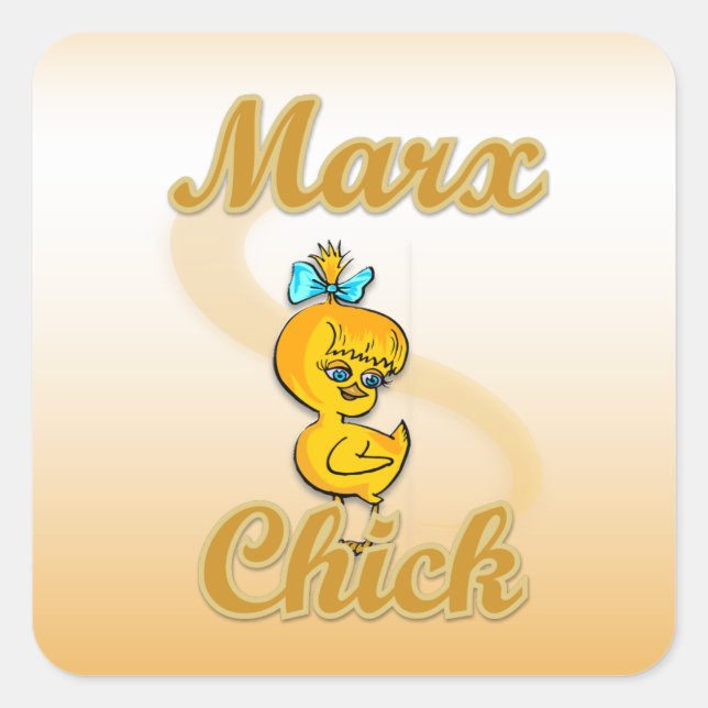 Marx Chick Square Sticker (Front)