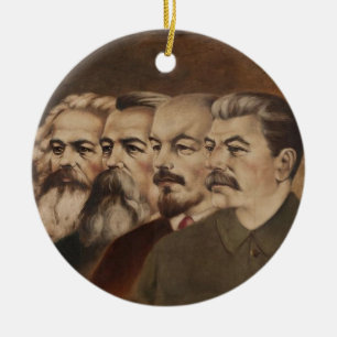 Marx, Engels, Lenin, and Stalin Ceramic Tree Decoration