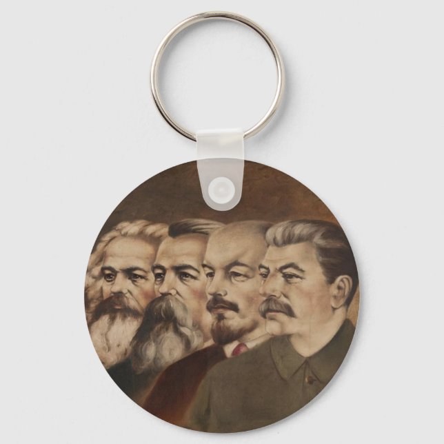 Marx, Engels, Lenin, and Stalin Key Ring (Front)